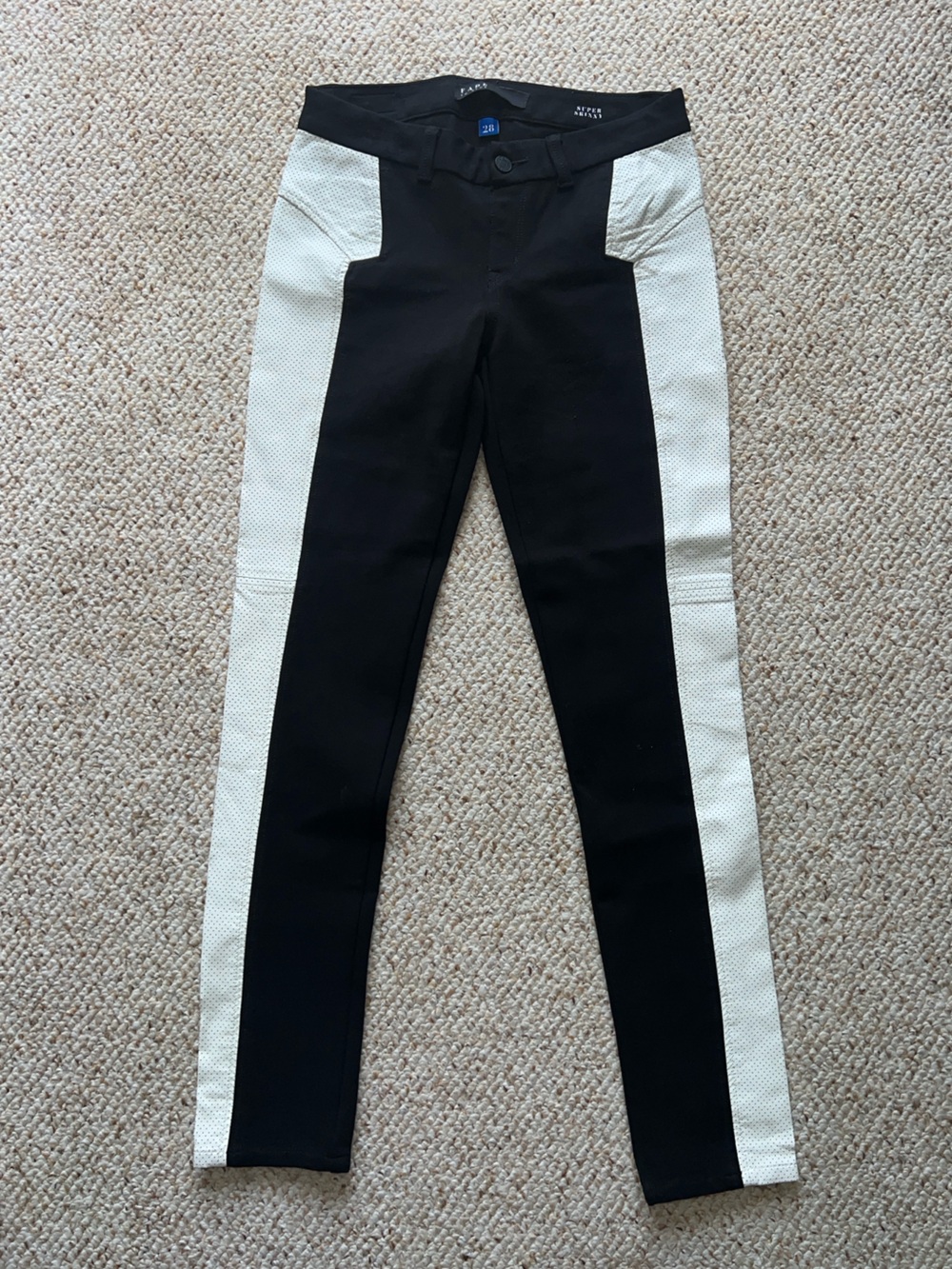 Fade To Blue Moto 28 Equestrian Colorblock Mesh Super Skinny Stretch Rocker